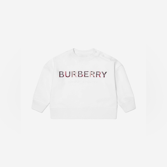 BURBERRY KIDS Baby Girls Cotton Logo Sweatshirt